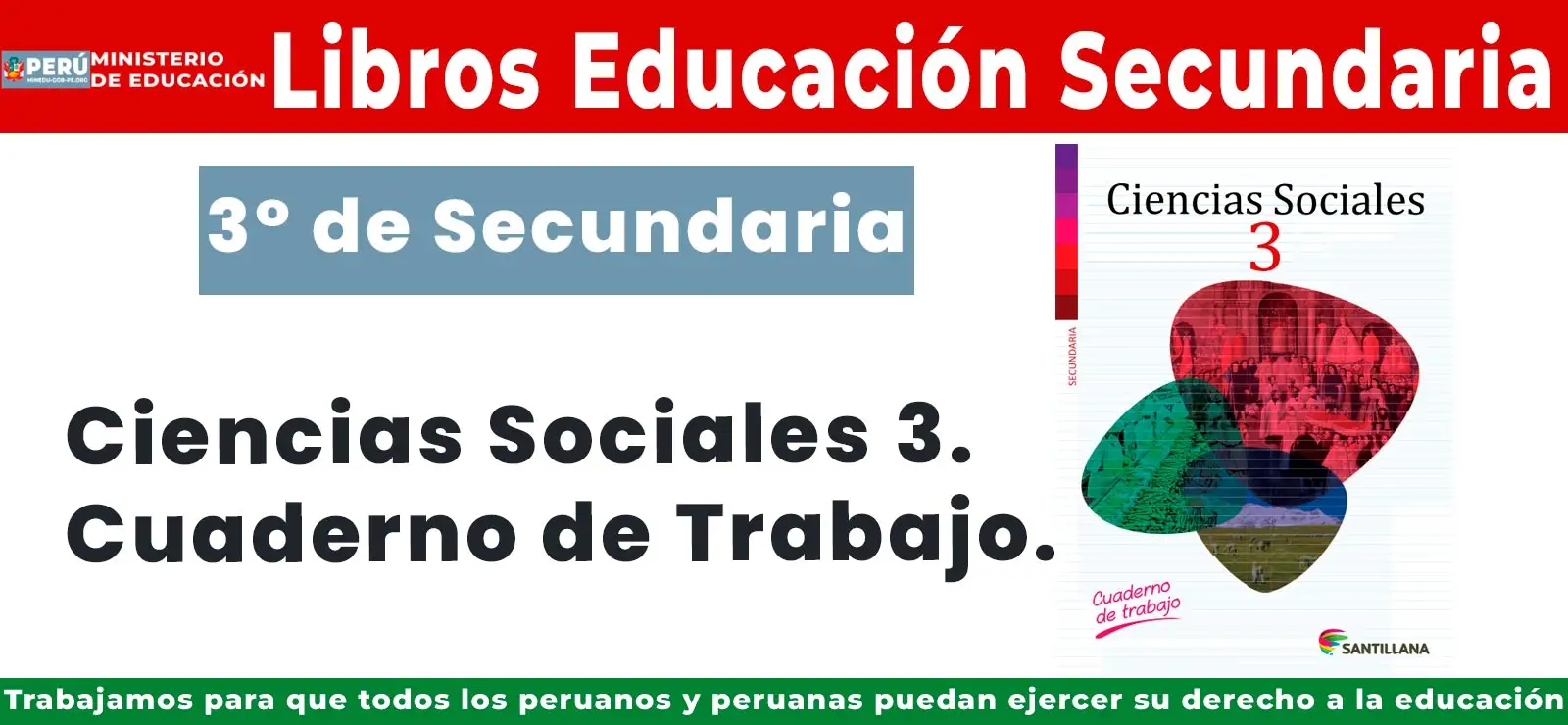 Ciencias Sociales 3. Cuaderno De Trabajo. Segundo De Secundaria. Libro ...