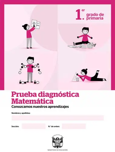 Prueba Diagnóstica Matemática. Conozcamos Nuestros Aprendizajes. Primer Grado de Educación Primaria (MINEDU Perú - Descarga Gratis este Libro de texto) (portada) | Sitio Web Oficial minedu-gob-pe.org